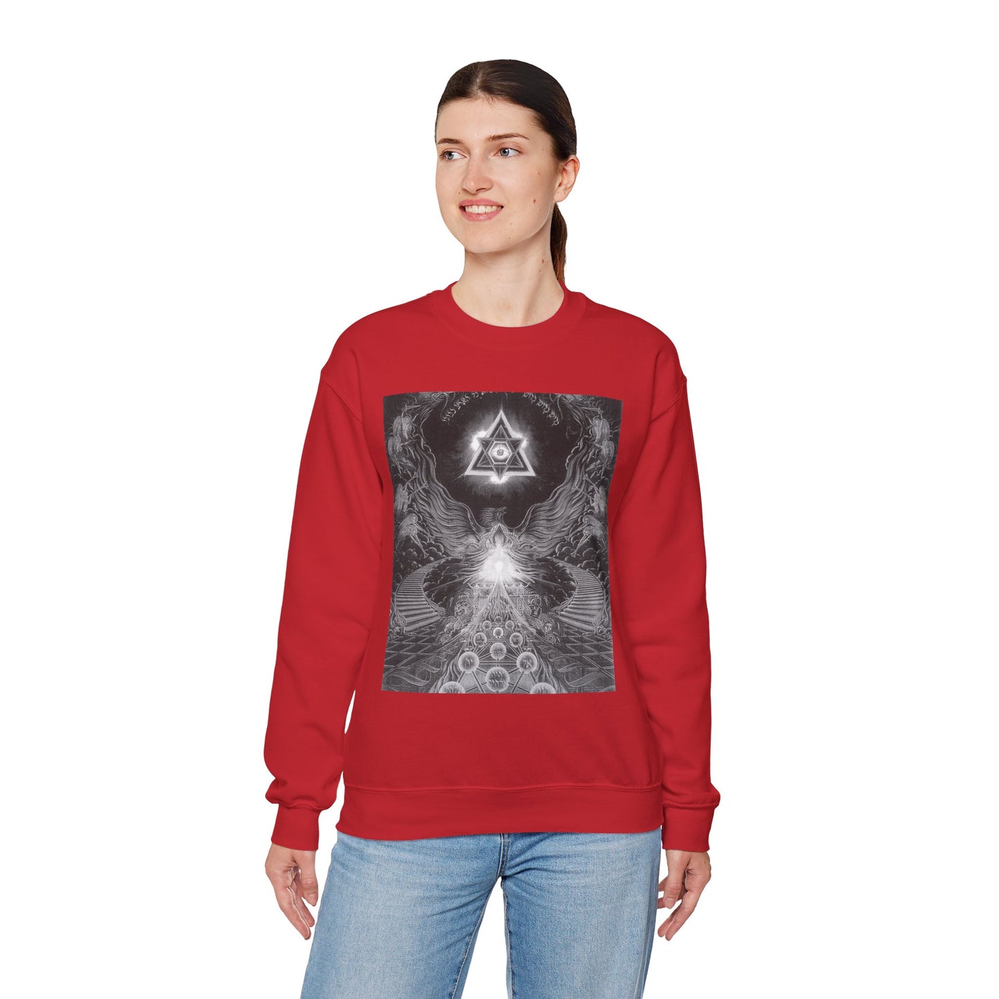 Cosmic Vibes Crewneck Sweatshirt, Unisex Graphic Sweater, Spiritual Gift, Astrology Apparel, Festival Wear, Comfort Fashion