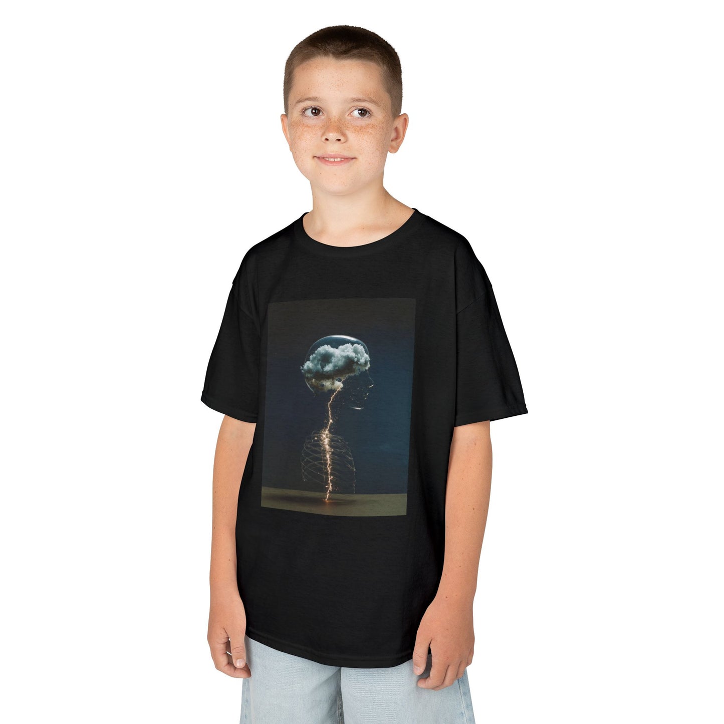 Electric Jellyfish Kids Tee, Cool Kids T-Shirt, Surfer Vibe Tee, Summer Fun Shirt, Eco-Friendly Cotton Tee