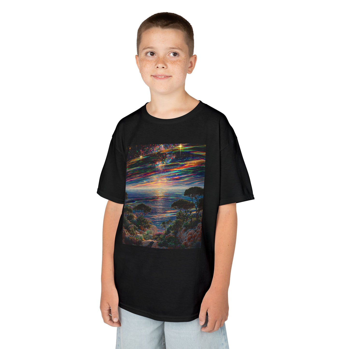 Vibrant Sunset Kids Tee, Colorful T-Shirt for Boys and Girls, Adventure Shirt, Summer Gift, Kids Fashion, Outdoor Fun Tee
